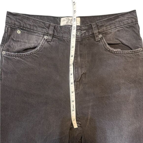 We The Free Wide Leg Black Distressed Jeans Size 26 - Picture 8 of 12